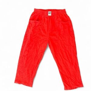 Vintage STAY REAL Designed by Barrod 1980 Gauze Capri Pant in red M
